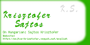 krisztofer sajtos business card